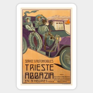 Trieste Abbazia Italy Vintage Poster 1911 Sticker